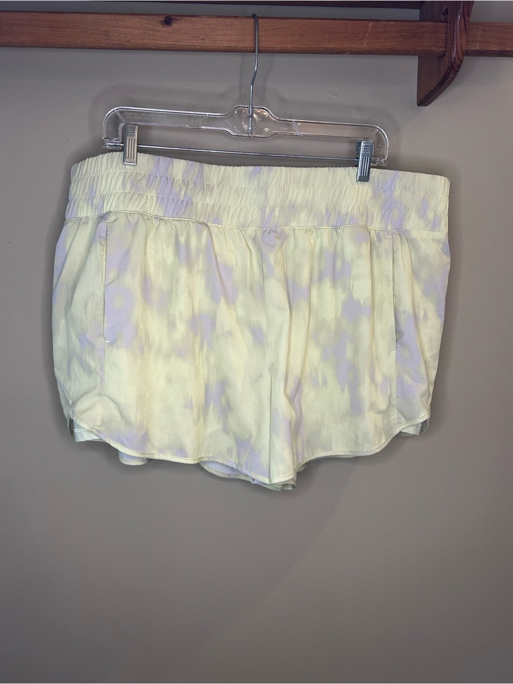 Avia Yellow with Light Lavender Active Shorts